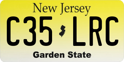 NJ license plate C35LRC