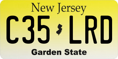 NJ license plate C35LRD