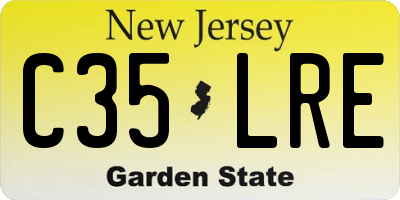 NJ license plate C35LRE