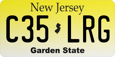 NJ license plate C35LRG