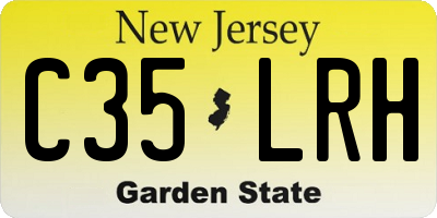 NJ license plate C35LRH