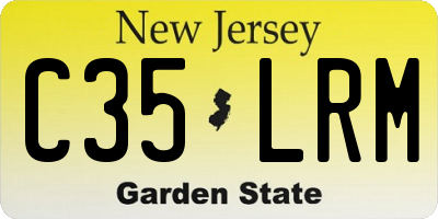NJ license plate C35LRM