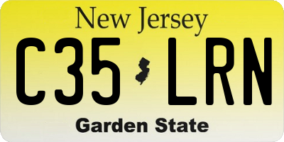 NJ license plate C35LRN