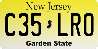 NJ license plate C35LRO