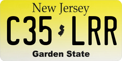 NJ license plate C35LRR