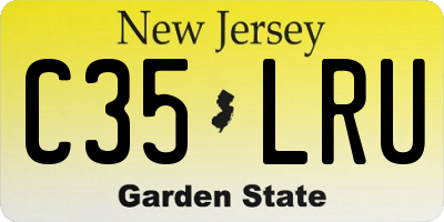 NJ license plate C35LRU