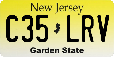 NJ license plate C35LRV