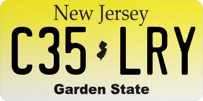 NJ license plate C35LRY