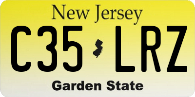 NJ license plate C35LRZ