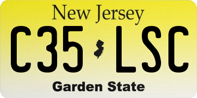 NJ license plate C35LSC