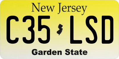 NJ license plate C35LSD