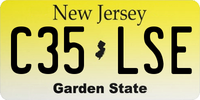 NJ license plate C35LSE