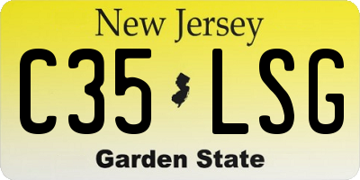 NJ license plate C35LSG