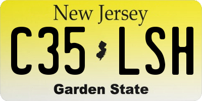 NJ license plate C35LSH