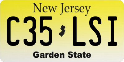 NJ license plate C35LSI