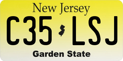 NJ license plate C35LSJ