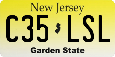 NJ license plate C35LSL