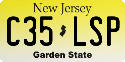 NJ license plate C35LSP