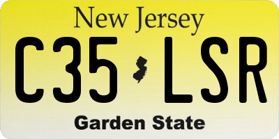 NJ license plate C35LSR