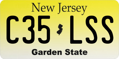 NJ license plate C35LSS