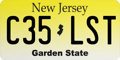 NJ license plate C35LST