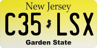 NJ license plate C35LSX