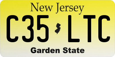 NJ license plate C35LTC
