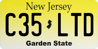 NJ license plate C35LTD