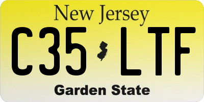 NJ license plate C35LTF