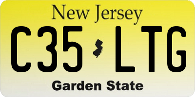 NJ license plate C35LTG