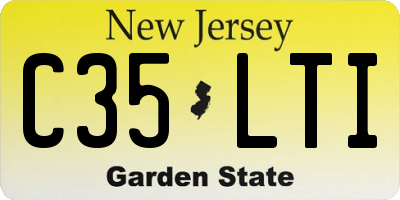 NJ license plate C35LTI