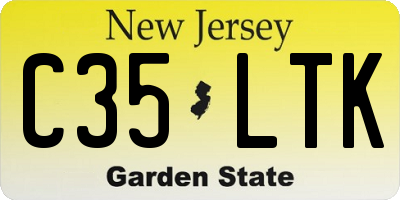 NJ license plate C35LTK