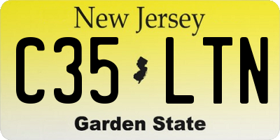 NJ license plate C35LTN