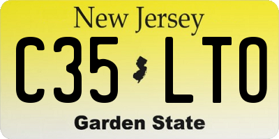 NJ license plate C35LTO