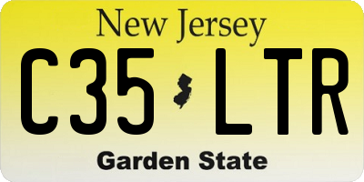 NJ license plate C35LTR