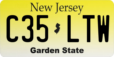 NJ license plate C35LTW