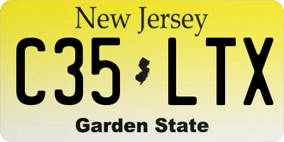 NJ license plate C35LTX