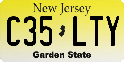 NJ license plate C35LTY