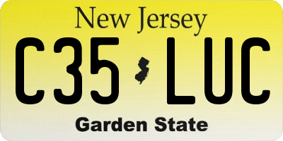 NJ license plate C35LUC