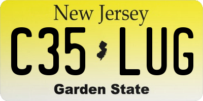 NJ license plate C35LUG