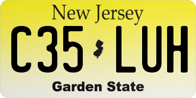 NJ license plate C35LUH