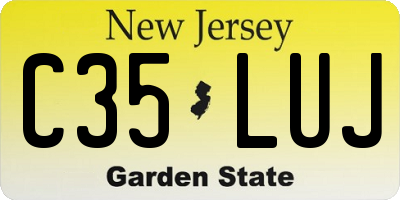 NJ license plate C35LUJ