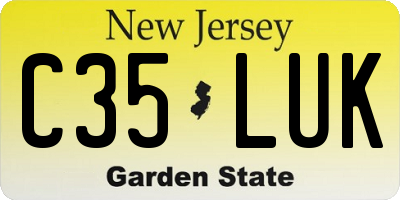 NJ license plate C35LUK
