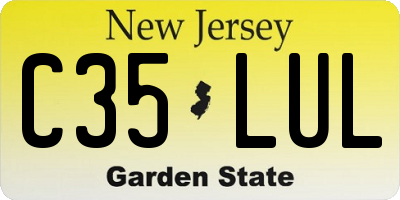 NJ license plate C35LUL