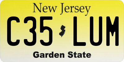 NJ license plate C35LUM