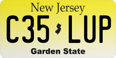 NJ license plate C35LUP