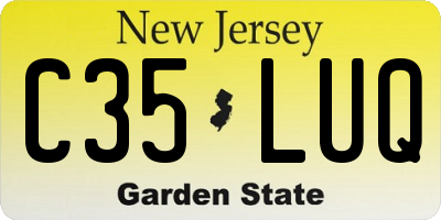 NJ license plate C35LUQ