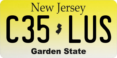 NJ license plate C35LUS