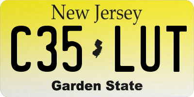 NJ license plate C35LUT