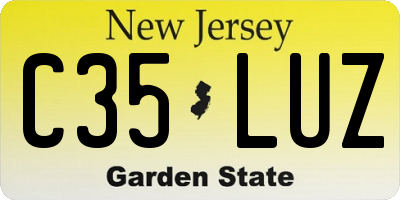 NJ license plate C35LUZ